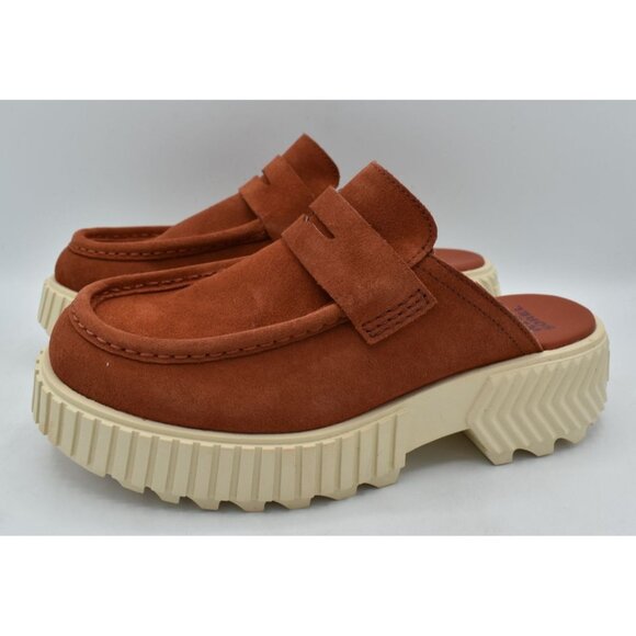 Sorel Women Size 8 ONA AVE Sanguine Red Bleached Ceramic Slip On Loafers Shoes - Picture 2 of 12